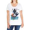 who loves husky Ladies Curvy T-Shirt