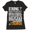 Strong Independent Motivated Taurus Ladies Fitted T-Shirt
