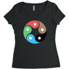 zentao symbol as evolution of the tao (yin yang) Women's Triblend Scoop T-shirt