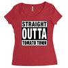 straight outta tomato town Women's Triblend Scoop T-shirt