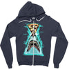 pizza shark graphic Zipper Hoodie