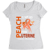 I Wear Peach For Uterine Cancer Awareness Women's Triblend Scoop T-shirt