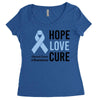 hope love cure stomach cancer awareness Women's Triblend Scoop T-shirt