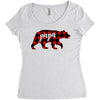 papa christmas bear Women's Triblend Scoop T-shirt