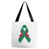liver ribbon and rose Tote Bags