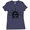evil skull face Ladies Fitted T-Shirt