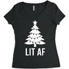 lit af Women's Triblend Scoop T-shirt