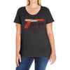 pro gun Ladies Curvy T-Shirt