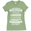 Super Cool Granddad Of A Freaking Awesome Granddaughter Ladies Fitted T-Shirt