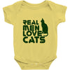 real men love cats, funny quote Baby Onesie