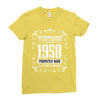 vintage made in 1958 perfectly aged a living legend Ladies Fitted T-Shirt
