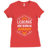 Legends are born in January Ladies Fitted T-Shirt