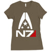 mass effect  alliance n7 logo Ladies Fitted T-Shirt