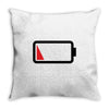 Dead Battery Throw Pillow