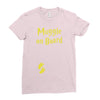Muggle On Board Yellow Ladies Fitted T-Shirt