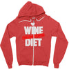 wine diet challenge accepted Zipper Hoodie