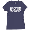 v4 eat sleep grill Ladies Fitted T-Shirt