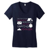 camping kinda girl Women's V-Neck T-Shirt