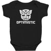 be optimistic transformers   robot optimus prime movie autobots show t Baby Bodysuit