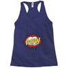 POW! Funny Explosion Cartoon Racerback Tank