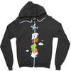 mid air disintegrated Zipper Hoodie
