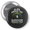 alien abductee survivor tour ufo nerd geek comic funny Pin-back button