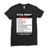 funny stag night checklist, ideal gift, christmas present Ladies Fitted T-Shirt
