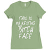 resting bitch face girls Ladies Fitted T-Shirt