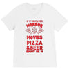 horror movies, pizza and beer V-Neck Tee