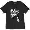 a skeleton crawling V-Neck Tee