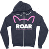 pussy roar - women's march alliance white logo Zipper Hoodie