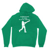 alternatives to war play cricket batting anti war stencil tour Hoodie