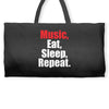 Music Eat Sleep Repeat Weekender Totes