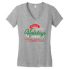 we wish you happy holidays &amp; merry christmas Women's V-Neck T-Shirt