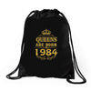 queens are born in 1984 Drawstring Bags