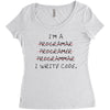 i write code Women's Triblend Scoop T-shirt