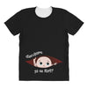 April Peeking Out Baby Boy in Spanish All Over Women's T-shirt