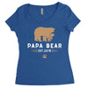 papa bear Women's Triblend Scoop T-shirt