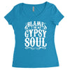 blame it on my gypsy soul Women's Triblend Scoop T-shirt