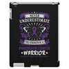 Never Underestimate the Strength of a Pancreatic Cancer Warrior iPad 3 and 4 Case