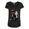 pulp fiction caricature ideal birthday gift present Maternity Scoop Neck T-shirt
