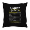 August Girl Facts Virgo Throw Pillow
