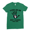 father and son best friends son Ladies Fitted T-Shirt