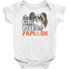 This Girl Loves Her Papillon Baby Onesie