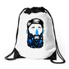 pirate beard Drawstring Bags