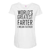world's greatest farter i mean father Maternity Scoop Neck T-shirt