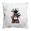 who loves german shepherd Throw Pillow