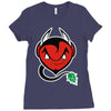the devil made me brew it Ladies Fitted T-Shirt