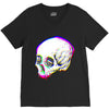 skull glitch V-Neck Tee