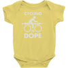 cycling is dope Baby Onesie